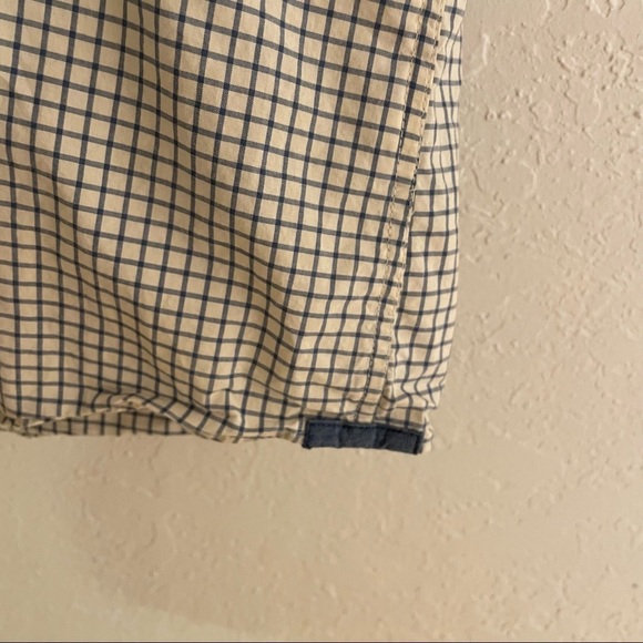 American Eagle Seriously Soft White Blue Plaid Short Sleeve Button Up Men's XXL‎ - Picture 4 of 8